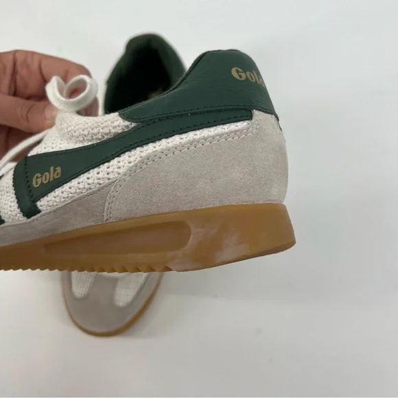 Gola Tornado Zephyr Green White Woven Suede Upper Lace Up Low Sneakers 41/10 - Picture 7 of 10